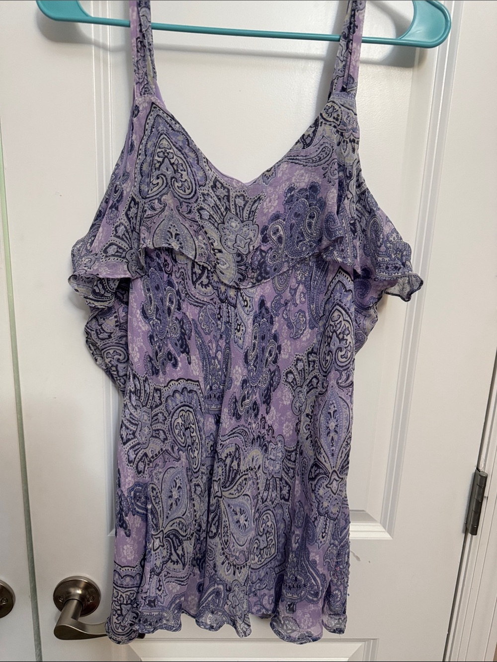 Fashion Bug Lilac Paisley V-Neck Tank - Picture 4 of 4